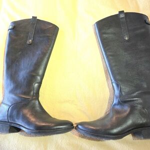 Sam Edelman Black Leather Knee-High Boots